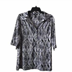 Alfani Women Geometric Print Blouse - Size XXL